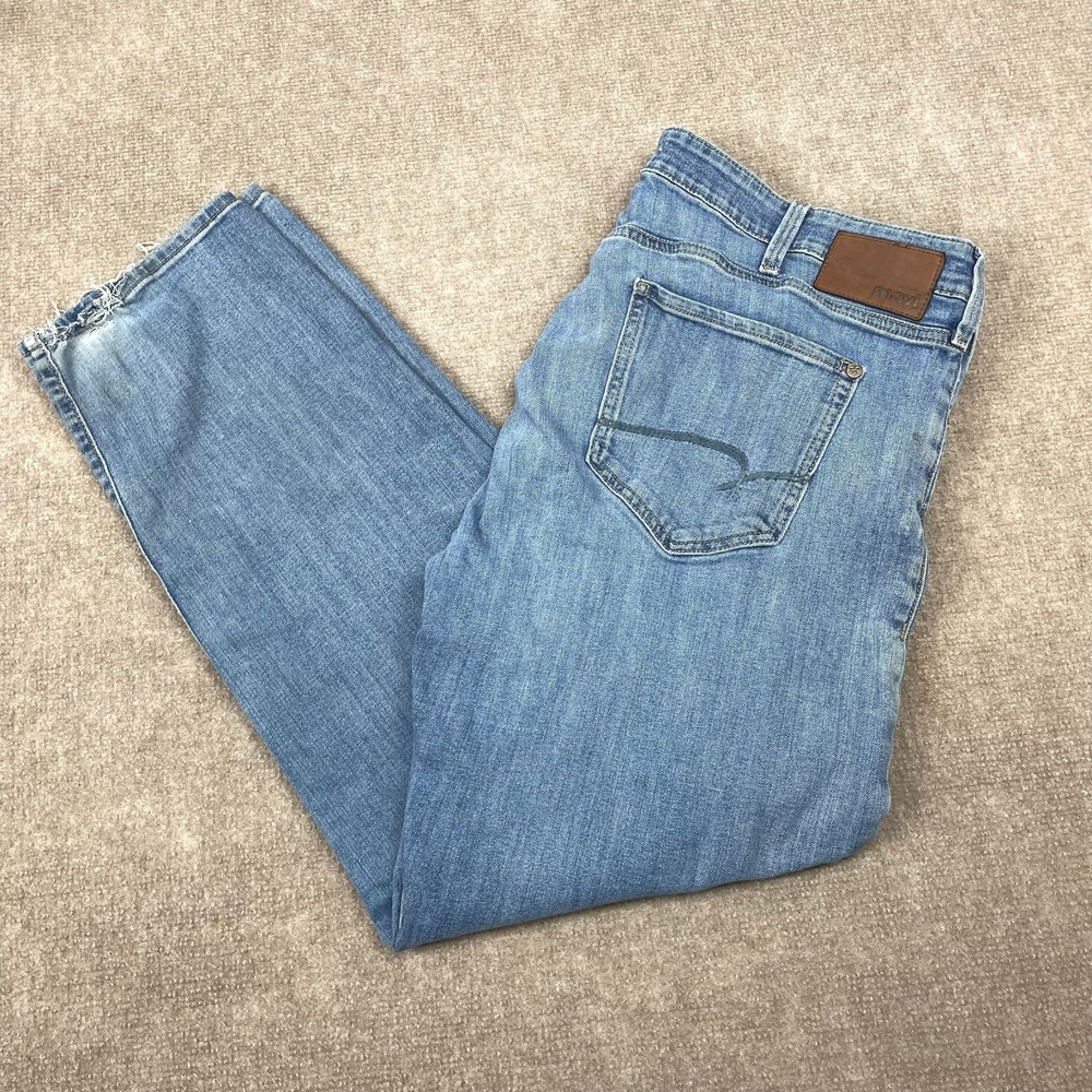 Mavi Jeans Zach Mens 38X32 Blue Medium Wash Denim Cotton Stretch Straight Leg